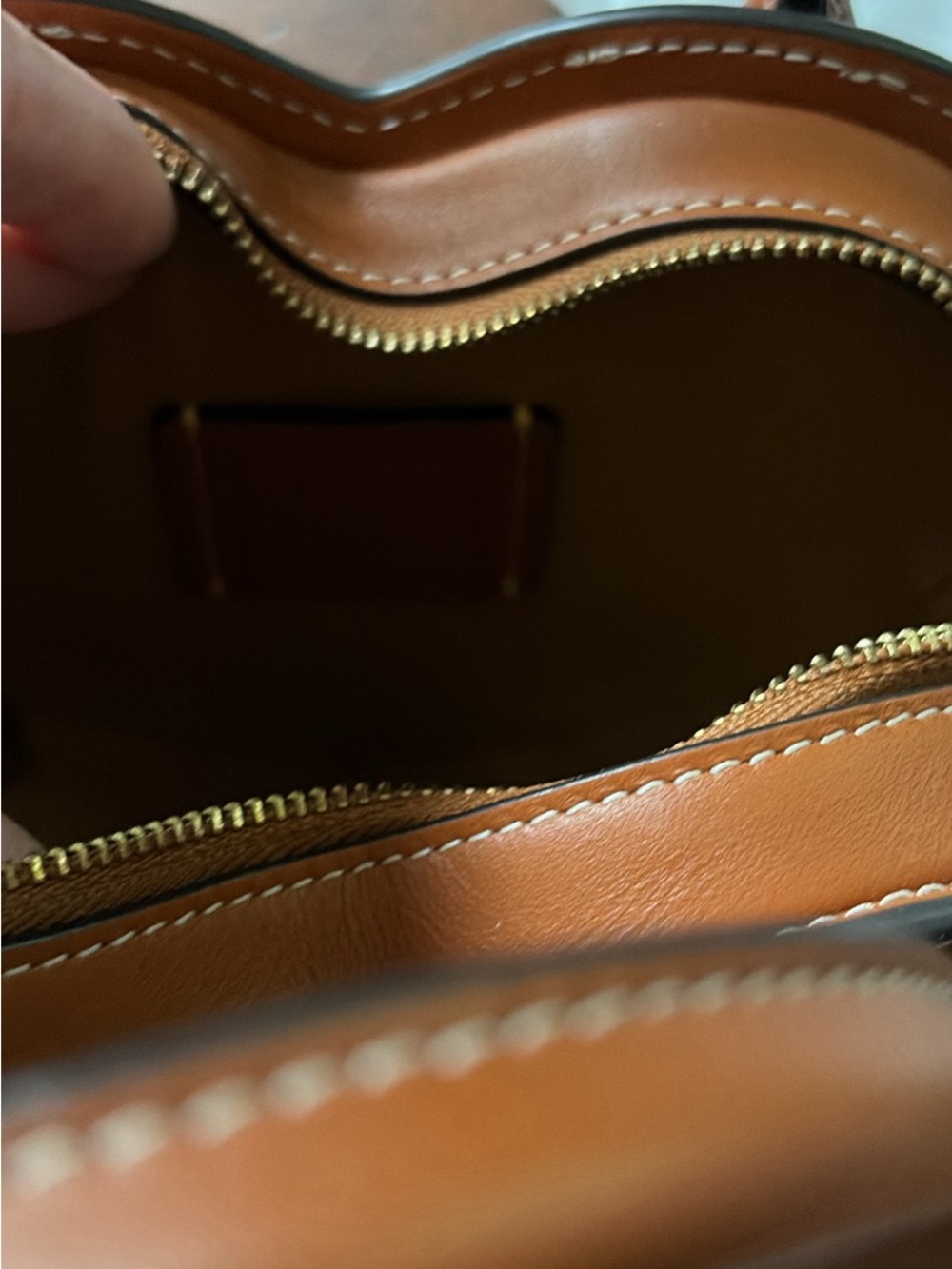 Coach Heart-Shaped Crossbody Bag in Tan - Picture 6 of 6